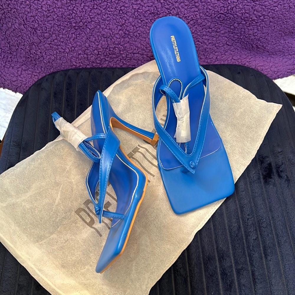 Pretty Little Thing Blue sandals